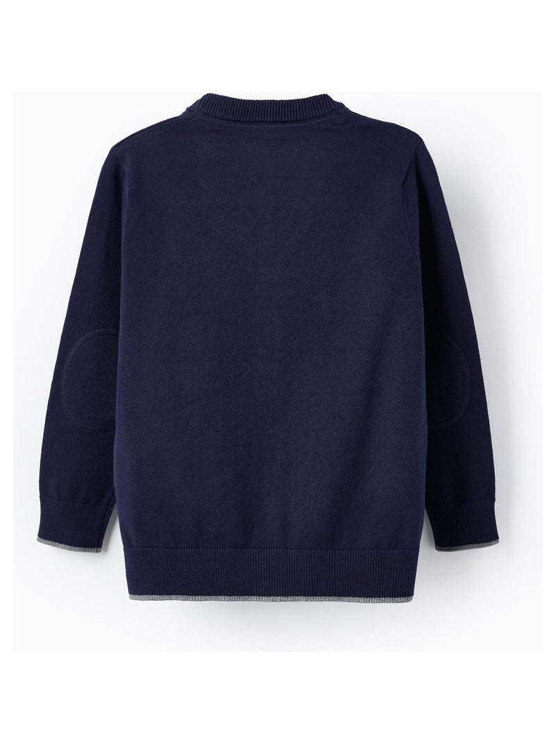 Gilet en maille bleu foncé manches longues ESSENTIALS LINE Bleu foncé - Kiabi