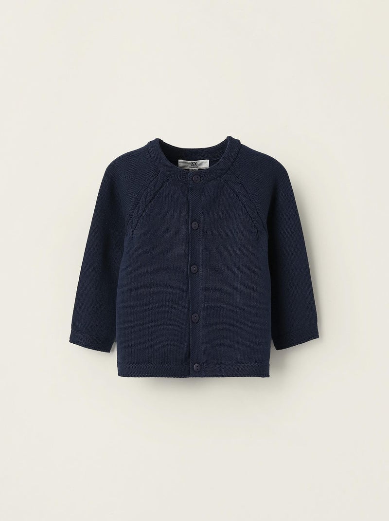 Gilet en maille bleu marine pour nouveau-né manches longues FRENCH CONNECTION Bleu foncé - Kiabi