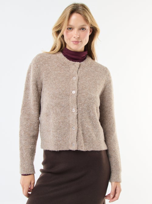 Gilet en maille bouclette - Kiabi