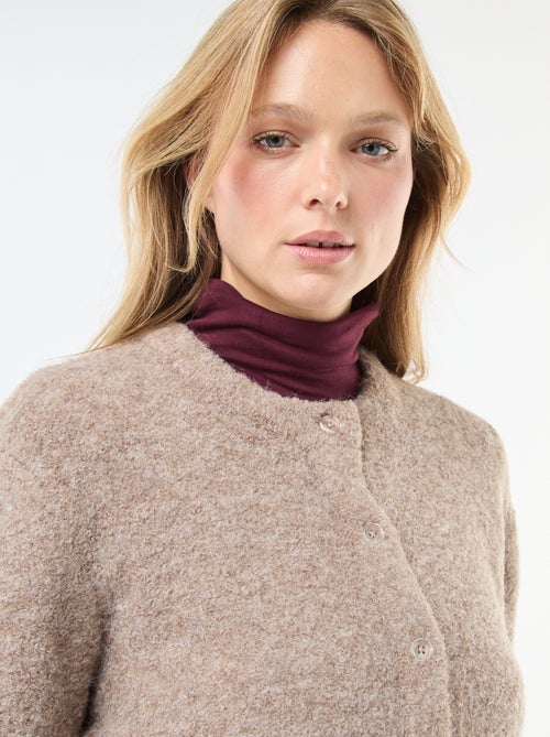 Gilet en maille bouclette - Kiabi