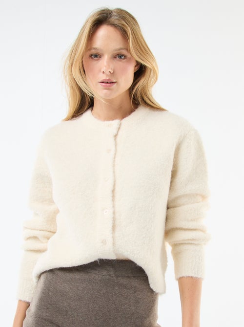 Gilet en maille bouclette - Kiabi