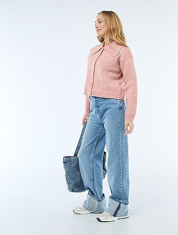 Gilet en maille chaude à col anglais