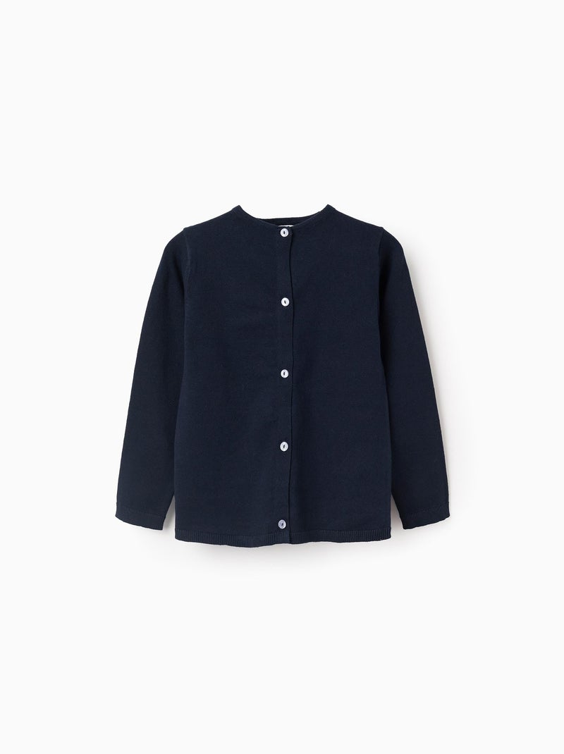 Gilet en Maille Classique Bleu foncé - Kiabi