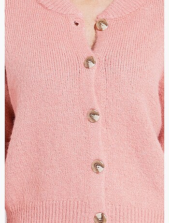 Gilet en maille col rond fantaisie - afibel