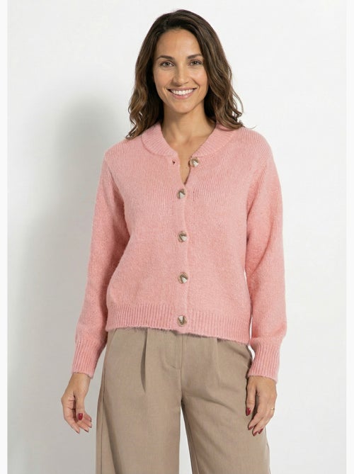 Gilet en maille col rond fantaisie - afibel - Kiabi Gilet en maille col rond fantaisie - afibel - Kiabi