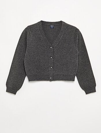 Gilet en maille compacte avec boutons argentés