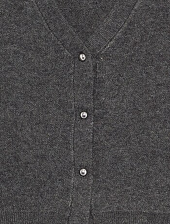 Gilet en maille compacte avec boutons argentés