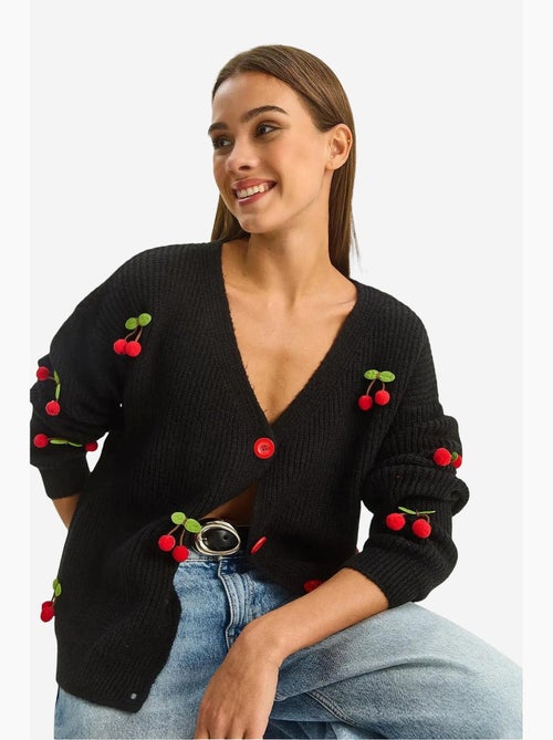 Gilet en maille côtelée à col v avec fermeture boutonnée lucci - Kiabi Gilet en maille côtelée à col v avec fermeture boutonnée lucci - Kiabi