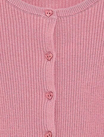 Gilet en maille côtelée à manches longues