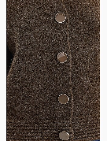 Gilet en maille côtelée avec fermeture boutonnée lucci