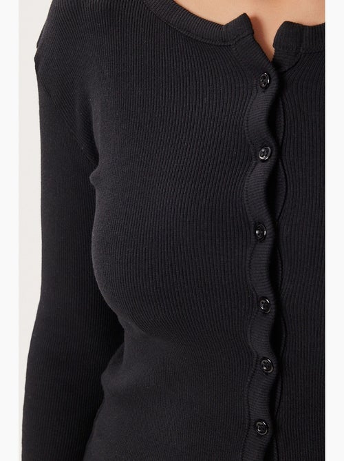 Gilet en maille côtelée coupe ajustée avec fermeture boutonnée istanbul - Kiabi Gilet en maille côtelée coupe ajustée avec fermeture boutonnée istanbul - Kiabi