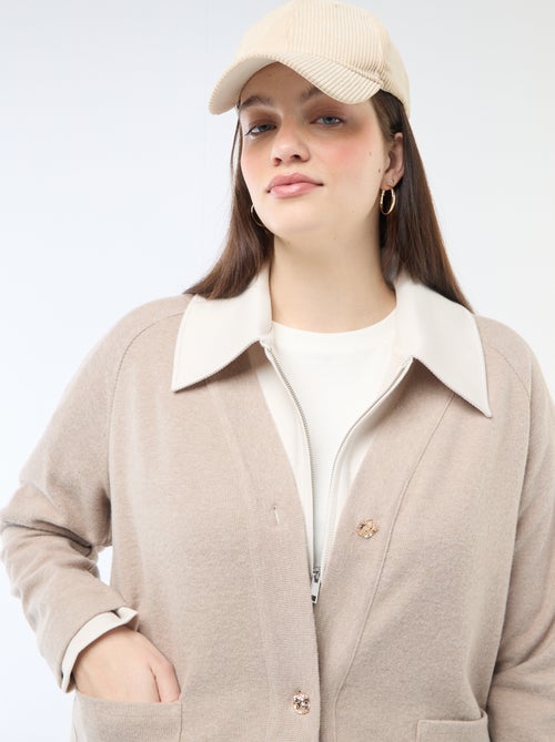 Gilet en maille doudou - Kiabi