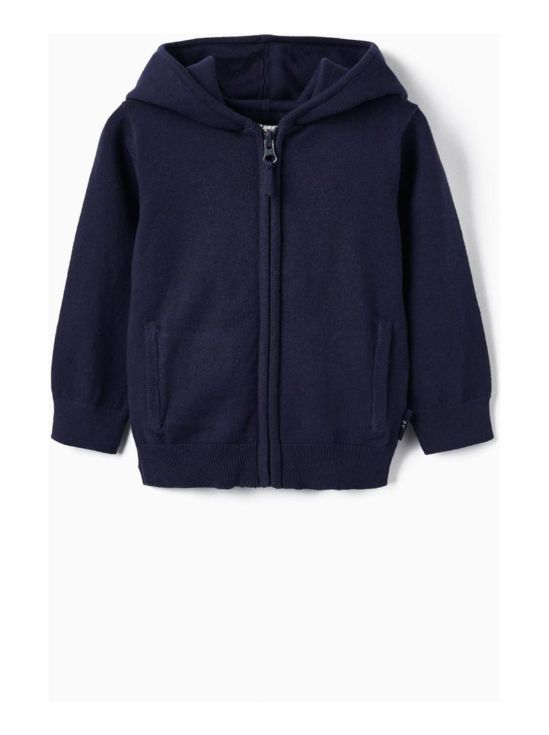 Gilet en Maille en Coton pour Bébé Garçon   ROYALS OFF DUTY Bleu foncé - Kiabi