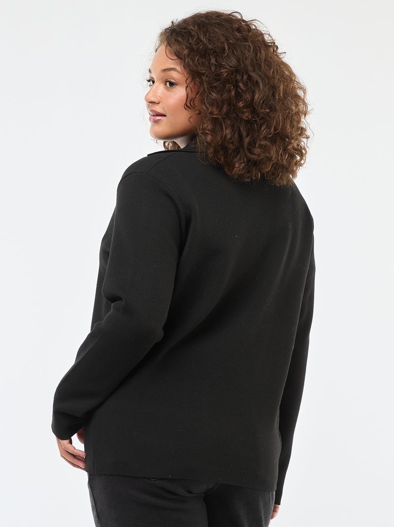 Manteau Benetton Tween Noir - Taille Junior XL - Double Boutonnage - Très Bon état