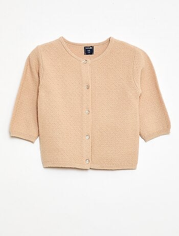 Gilet en maille fantaisie ajourée