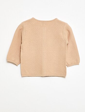 Gilet en maille fantaisie ajourée