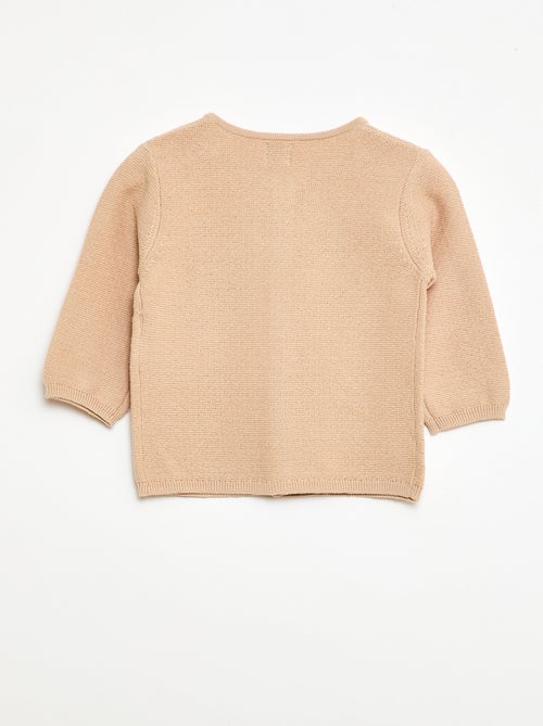 Gilet en maille fantaisie ajourée - Kiabi