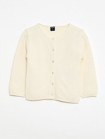 Gilet en maille fantaisie ajourée