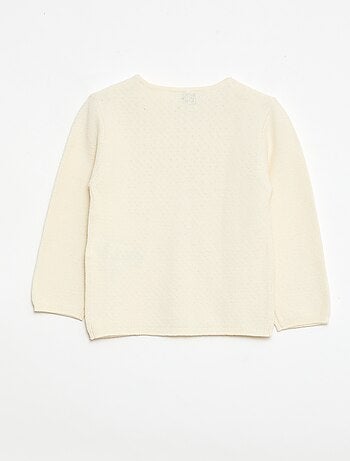 Gilet en maille fantaisie ajourée