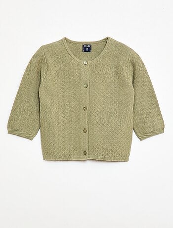 Gilet en maille fantaisie ajourée