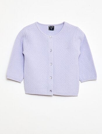 Gilet en maille fantaisie ajourée