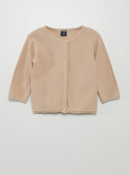 Gilet en maille fantaisie - Kiabi