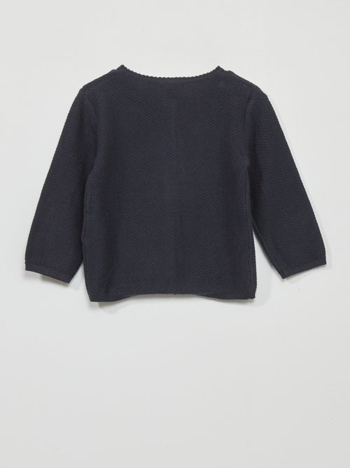 Gilet en maille fantaisie - Kiabi