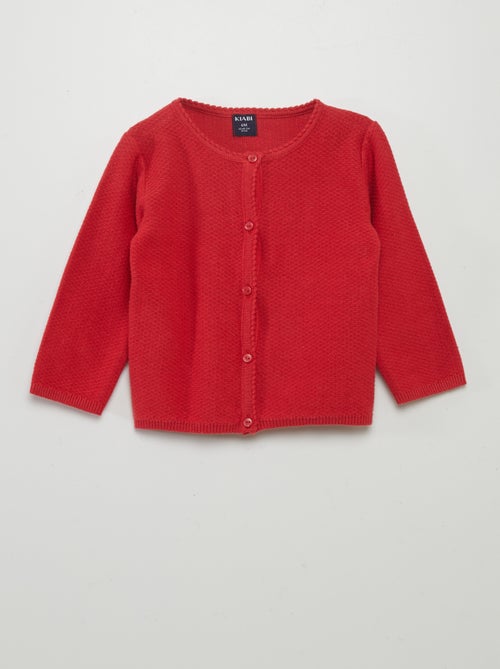 Gilet en maille fantaisie - Kiabi