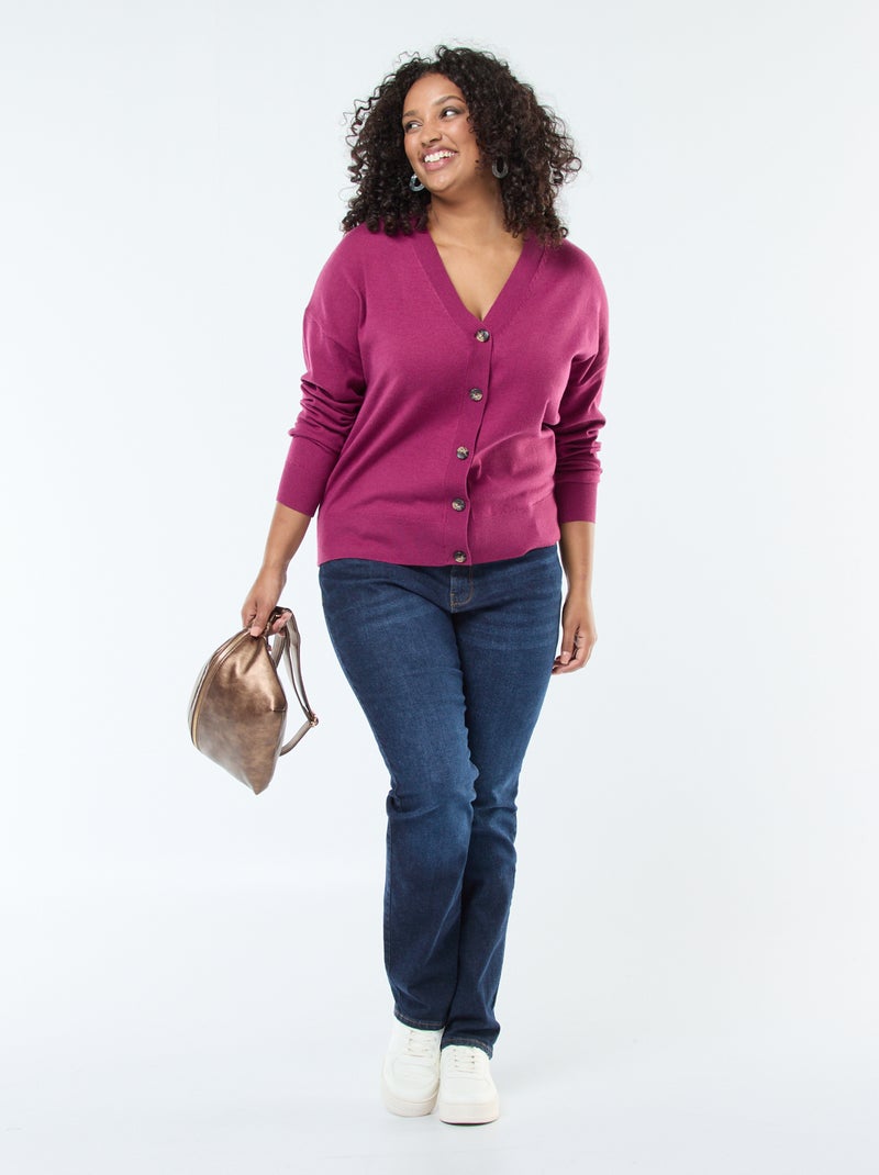 Veste Femme Novita En Laine Mélangée Taille L - Cardigan Boutonné Noir, Occasion Très Bon état