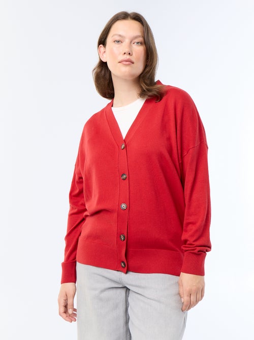 Gilet en maille fine avec ouverture boutonnée - Kiabi Gilet en maille fine avec ouverture boutonnée - Kiabi