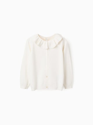 Gilet en Maille Fine avec Volants