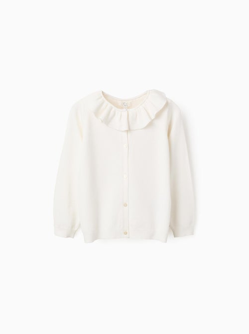 Gilet en Maille Fine avec Volants - Kiabi