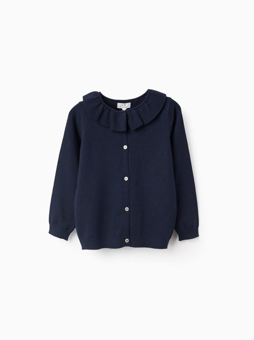 Gilet en Maille Fine avec Volants - Kiabi