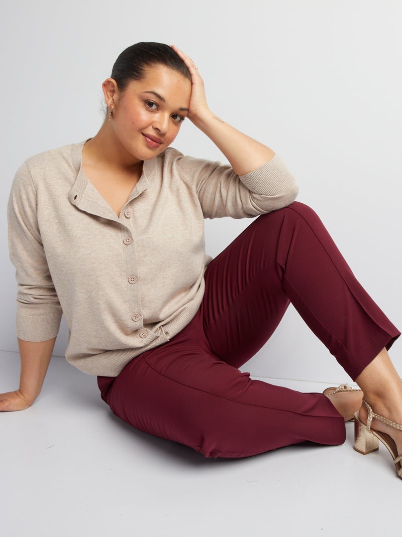 Gilet en maille fine Beige - Kiabi