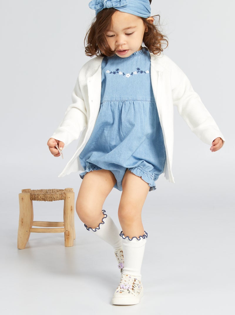 Gilet en maille fine blanc - Kiabi