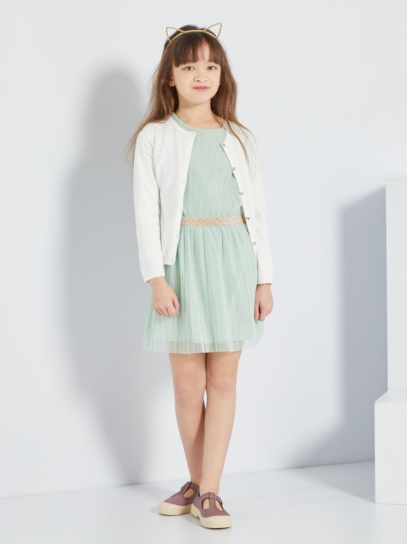 Gilet en maille fine blanc - Kiabi
