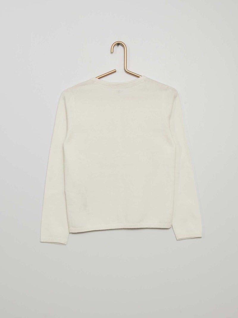 Gilet en maille fine blanc - Kiabi