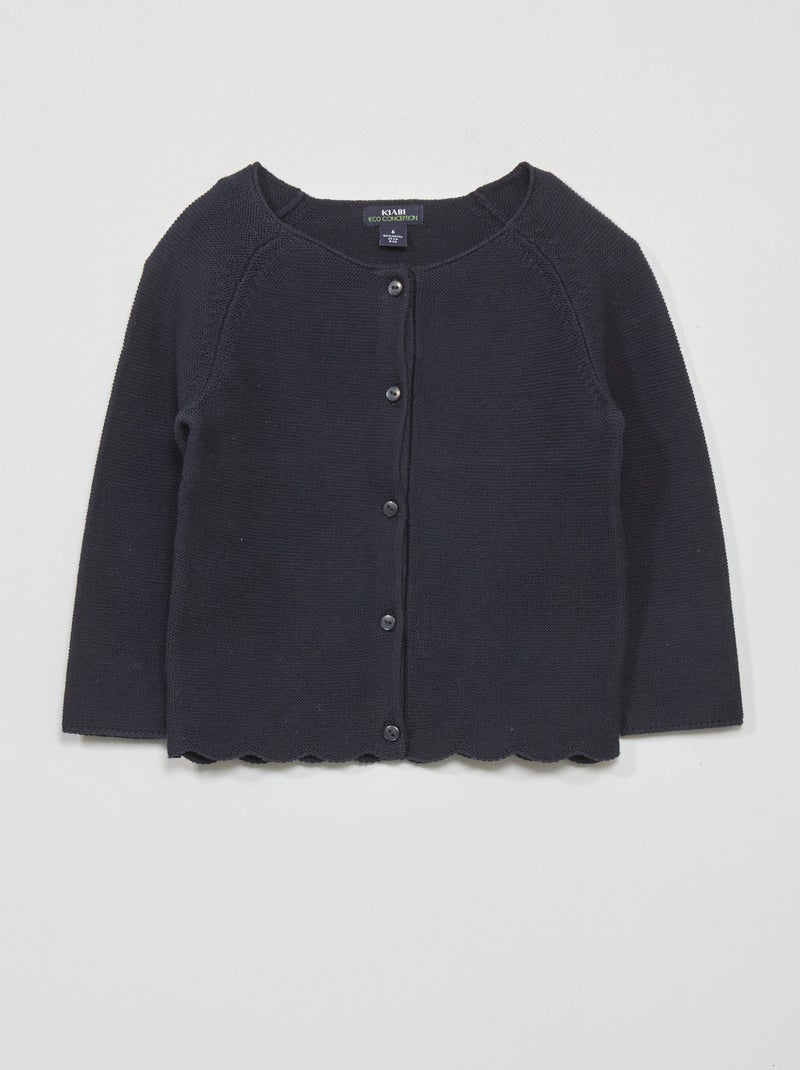 Gilet en maille fine Bleu - Kiabi