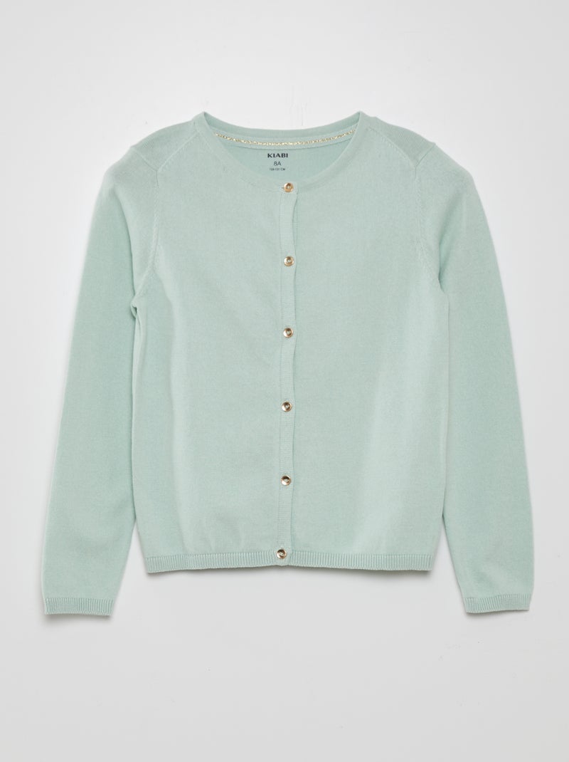 Gilet en maille fine BLEU SURF - Kiabi