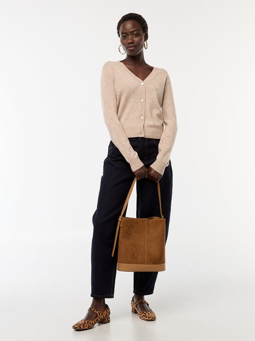 Gilet en maille fine col en V - Kiabi