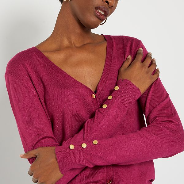 Gilet framboise femme Clearance