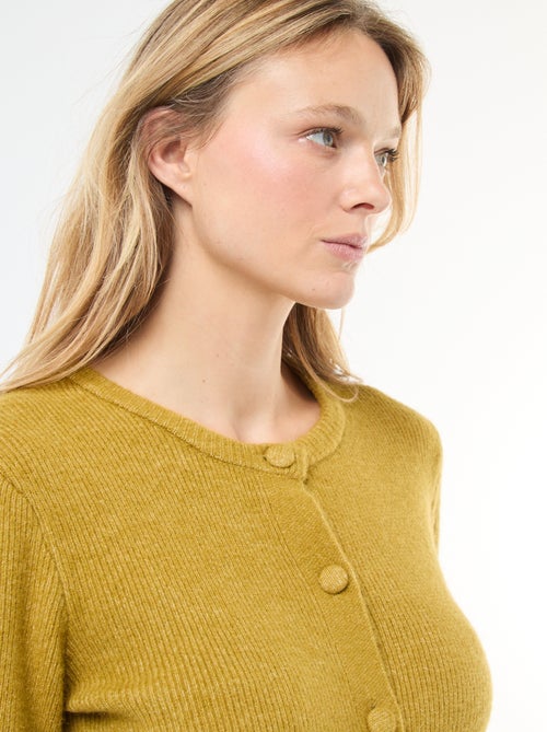 Gilet en maille fine jauge à base volantée - Kiabi