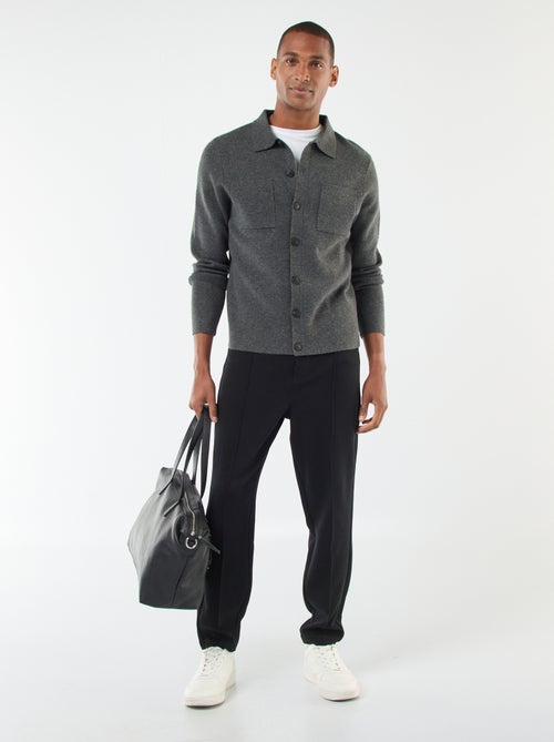 Gilet en maille fine jauge - Kiabi