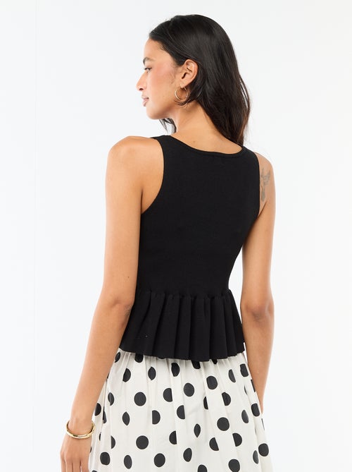 Gilet en maille fine jauge ouverture boutonnée - Kiabi