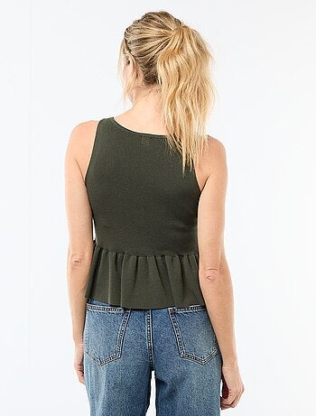 Gilet en maille fine jauge ouverture boutonnée