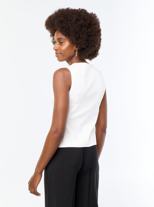 Gilet en maille fine jauge sans manches - Kiabi Gilet en maille fine jauge sans manches - Kiabi