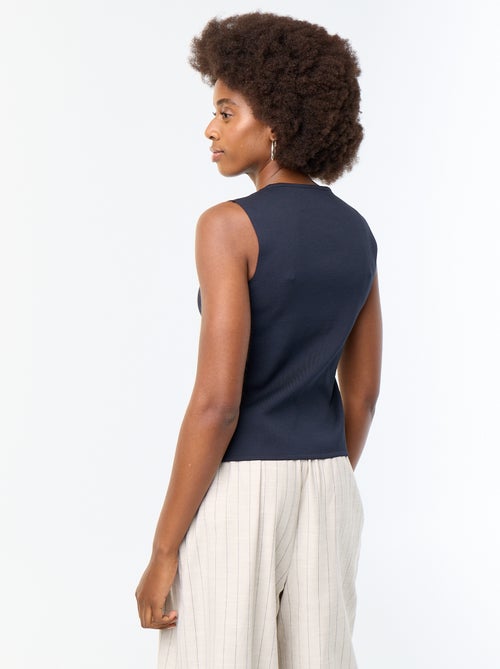 Gilet en maille fine jauge sans manches - Kiabi Gilet en maille fine jauge sans manches - Kiabi