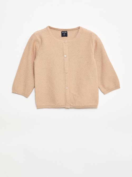 Gilet en maille fine jauge uni - Kiabi