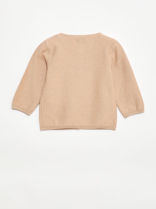 Gilet en maille fine jauge uni - Kiabi