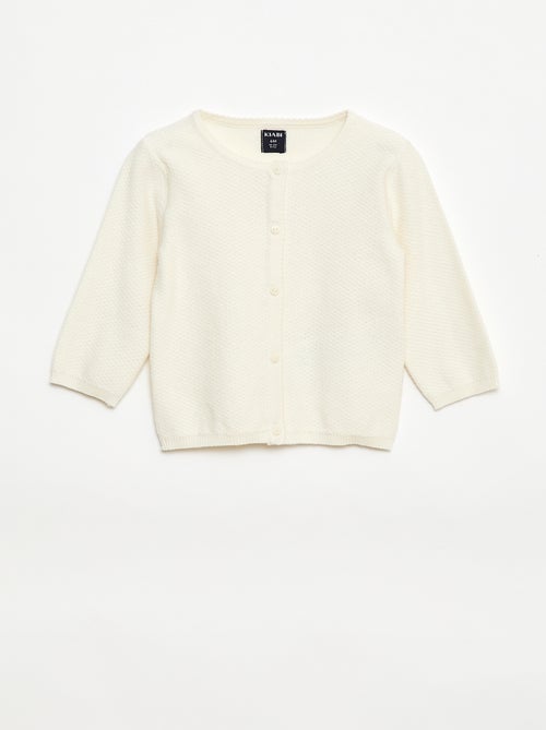 Gilet en maille fine jauge uni - Kiabi